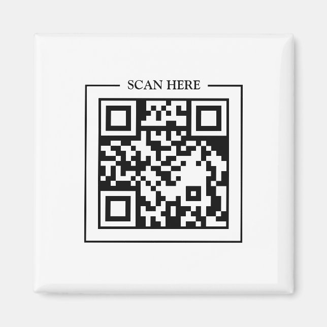 QR Code Scan Me Business Logos door sign Magnet (Front)
