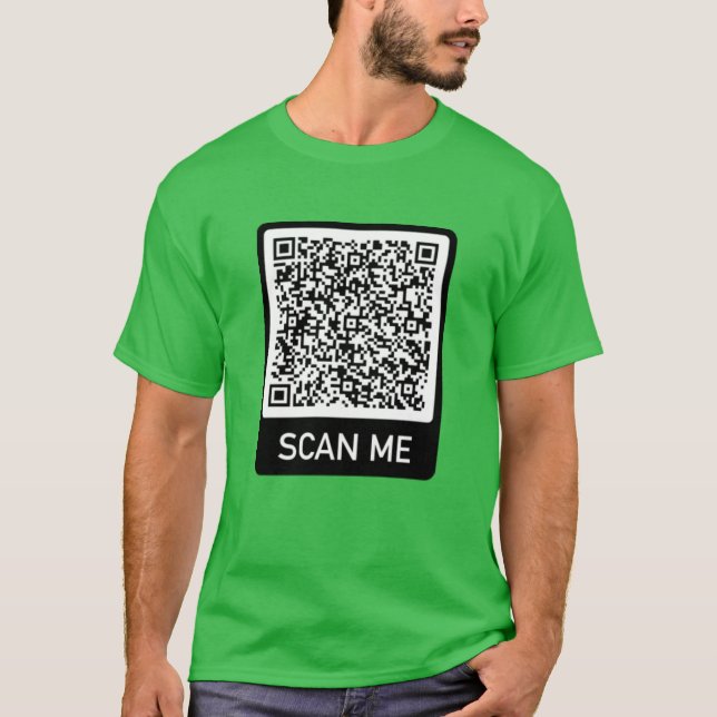 QR Code - Scan Me Personalised Modern T-Shirt (Front)