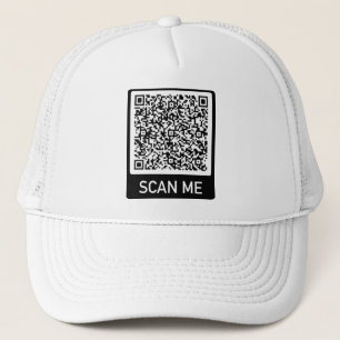 QR Code Scan Me Personalised Your Trucker Hat