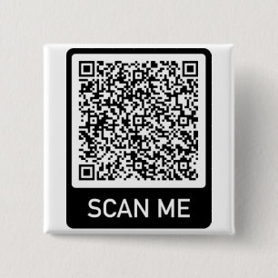 QR Code - Scan Me Professional Personalised Button