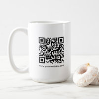 QR Code Scan Me Website Url Template White Large