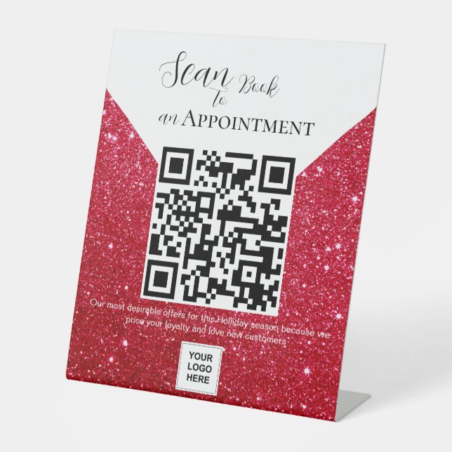 QR code Scan to BOOK an appointment Pedestal Sign (Front)