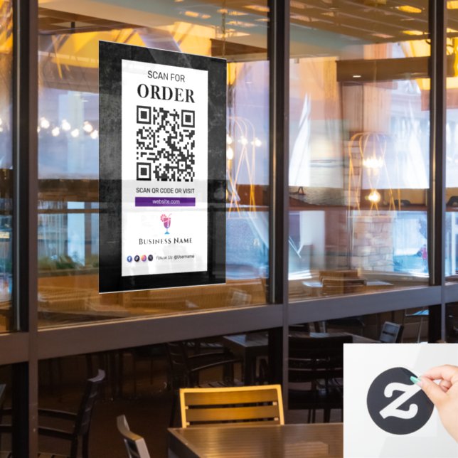 QR Code Scan to Order | Restaurant Cafe (Restaurant Window)