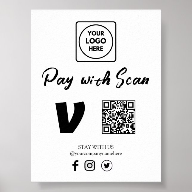 QR Code Scan to Pay Business Payment Display  Poster (Front)