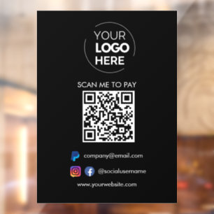 QR Code Scan to Pay   Paypal Payment Black