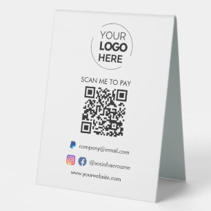 QR Code Scan to Pay   Paypal Payment Business Logo