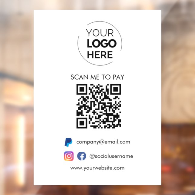 QR Code Scan to Pay | Paypal Payment Business Logo (Sheet 2)