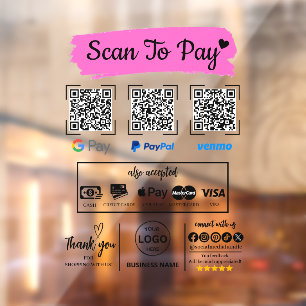 QR Code Scan to Pay Venmo Paypal Google Pay