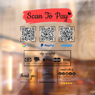 QR Code Scan to Pay Venmo Paypal Google Pay