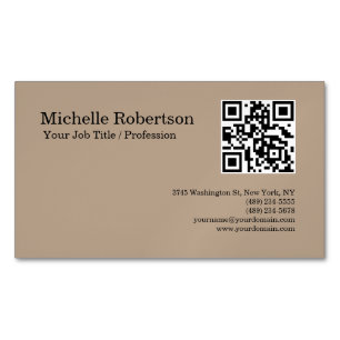 QR Code Scannable Minimalist Customisable Magnetic Business Card