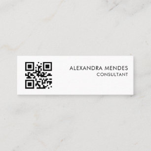 QR Code Scannable Modern Stylish Trendy  Mini Business Card