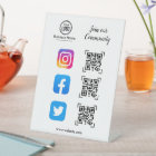 QR Code Scanner To Connect On Social Media White