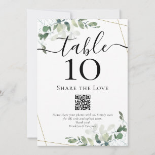 QR Code Share the Love Eucalyptus Table Number