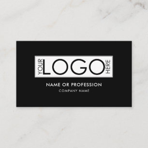 QR Code Simple Minimal Black Modern Business Logo Business Card