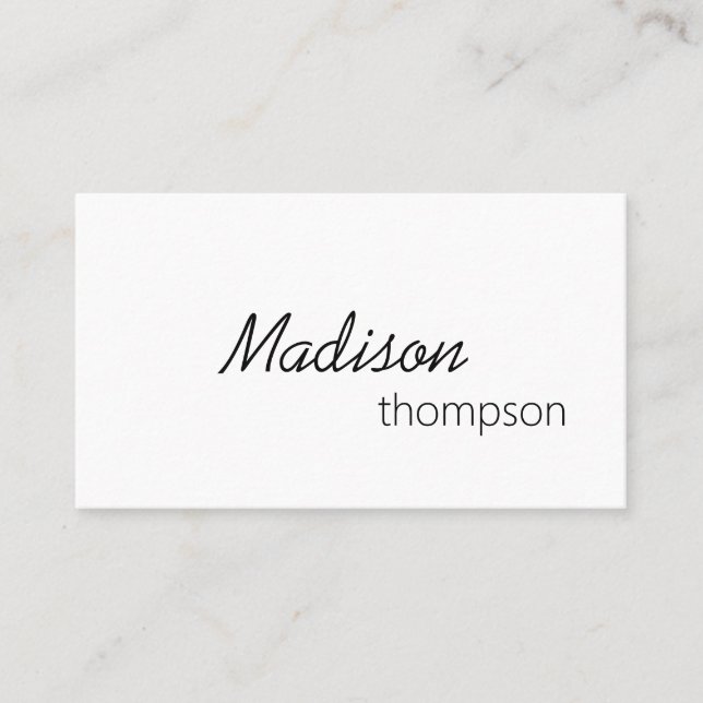 QR Code Simple Minimal Modern Professional  Business Card (Front)