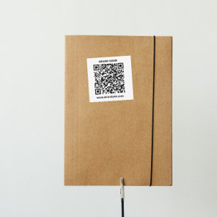QR-Code Simple Minimalist Business Logo Square Sticker