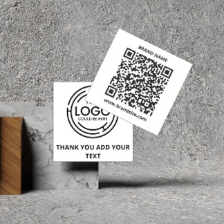 QR-Code Simple Minimalist Logo Business Card