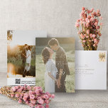 QR Code Simple Photo Wedding Website Save The Date<br><div class="desc">Are you looking for a modern and minimalist way to announce your wedding? Look no further than our QR Code Simple 2 Photo Wedding WEbsite Save The Date! This save the date features your favourite engagement photo on the front, along with a QR code that guests can scan to access...</div>