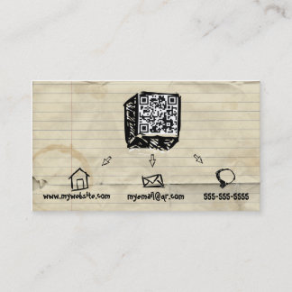 QR Code Sketchy Business Card