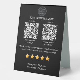 QR code small business review GOOGLE and YELP 