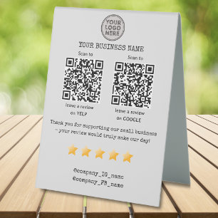 QR code small business review GOOGLE and YELP