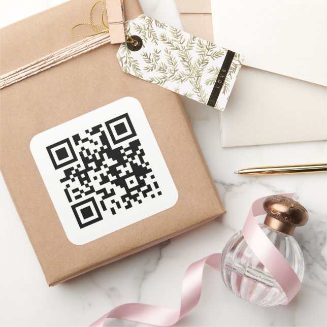 QR code Smart Inventory Scanner Barcode Square Sticker (Gifting)