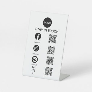  QR Code Social Media Business Pedestal Sign