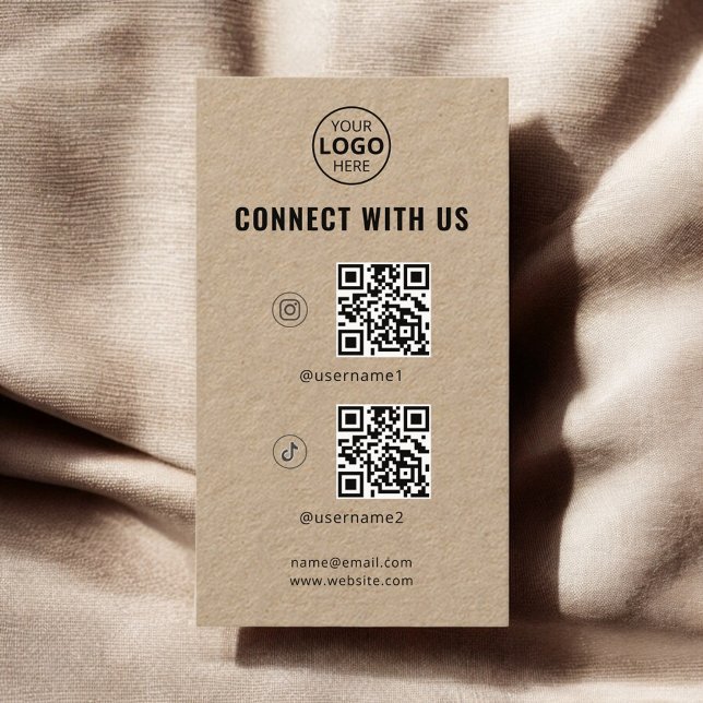 QR Code Social Media Logo Business Card (Creator Uploaded)
