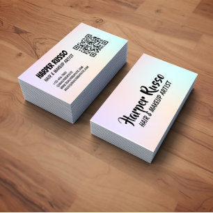 QR Code Social Media Modern Business Card