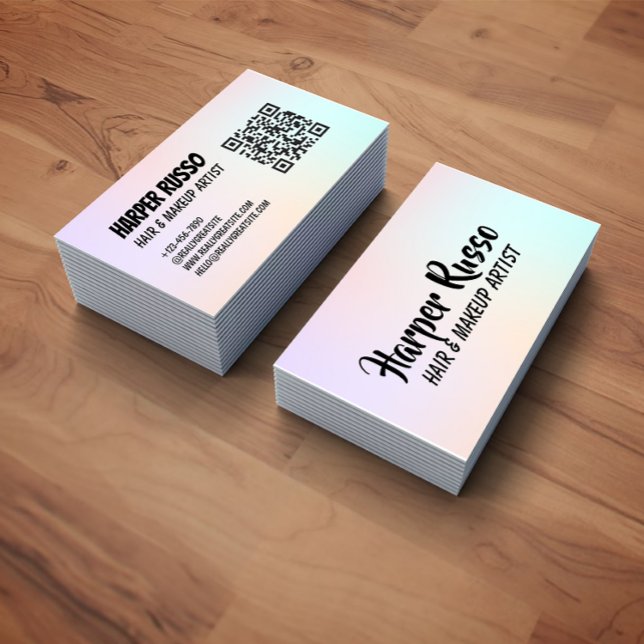 QR Code Social Media Modern Business Card (Creator Uploaded)