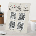 QR code social media Modern script networking