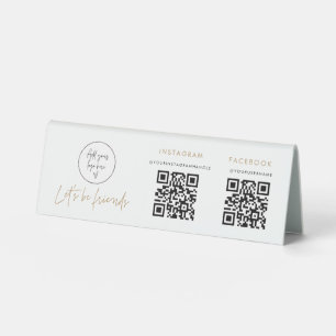 QR Code Social Media Scan Code Tent Sign