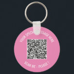 QR Code Special Message Surprise Gift Keychain<br><div class="desc">Choose Colors and Font - Your Special QR Code Info and Custom Text Personalized Modern Keychains / Gift - Add Your QR Code - Image or Logo - photo / Text - Name or other info / message - Resize and Move or Remove / Add Elements - Image / Text...</div>