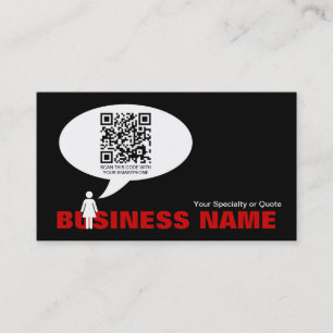 qr code speech bubble business card