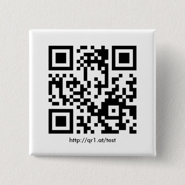 QR Code square 15 Cm Square Badge (Front)