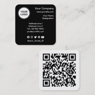 QR Code Square Business Card