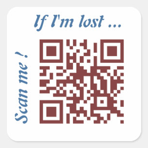 QR Code Square Sticker