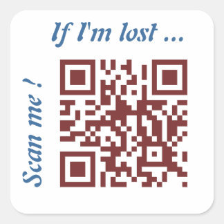 QR Code Square Sticker