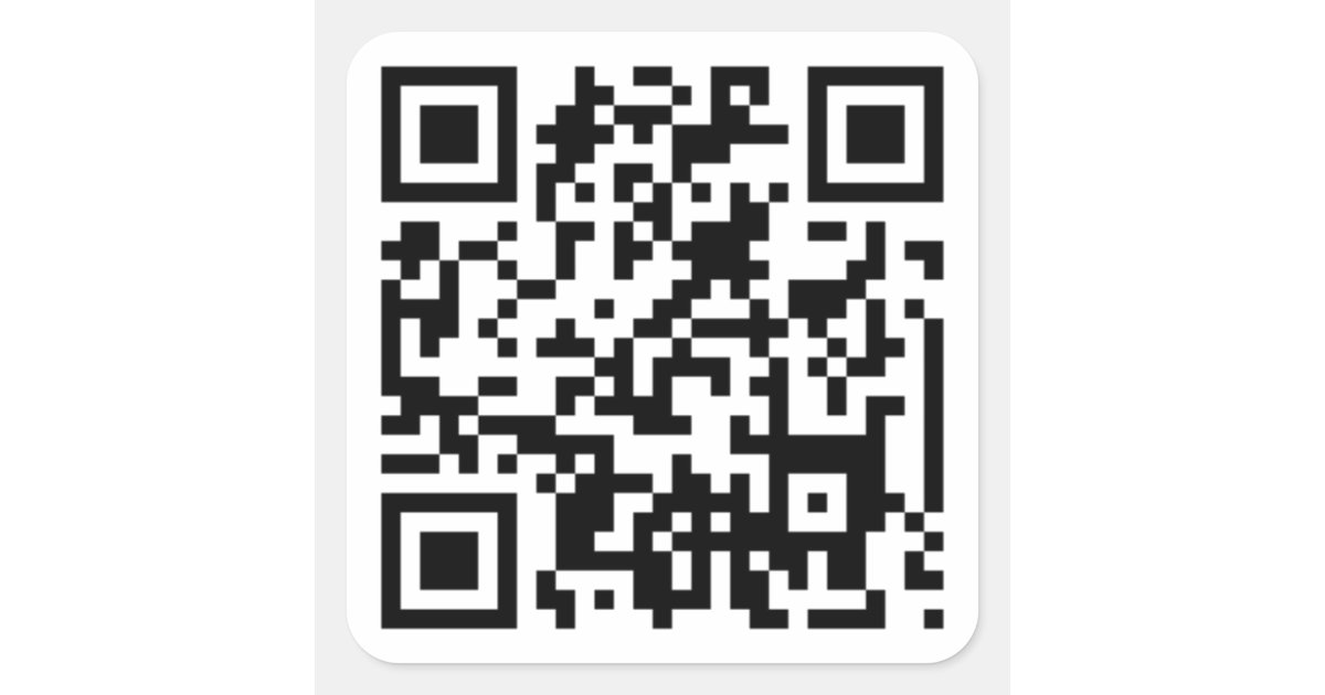 QR CODE SQUARE STICKER Zazzle
