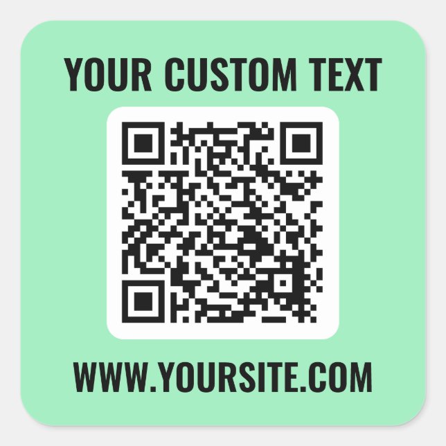 QR Code Square Sticker (Front)