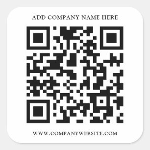 QR CODE  SQUARE STICKER
