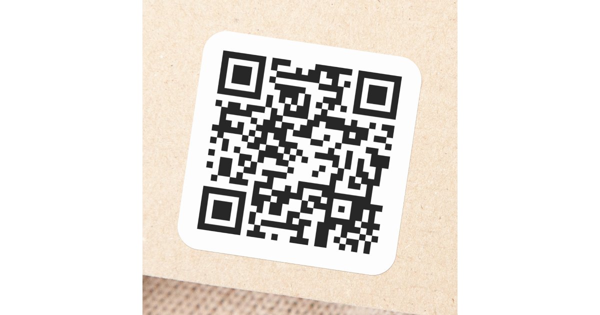 Square Qr Code Sticker QR code Square Sticker | Zazzle