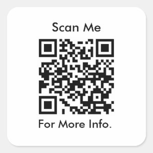 QR Code Square Sticker