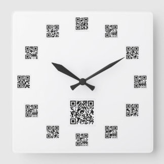 Qr Code Square Wall Clock