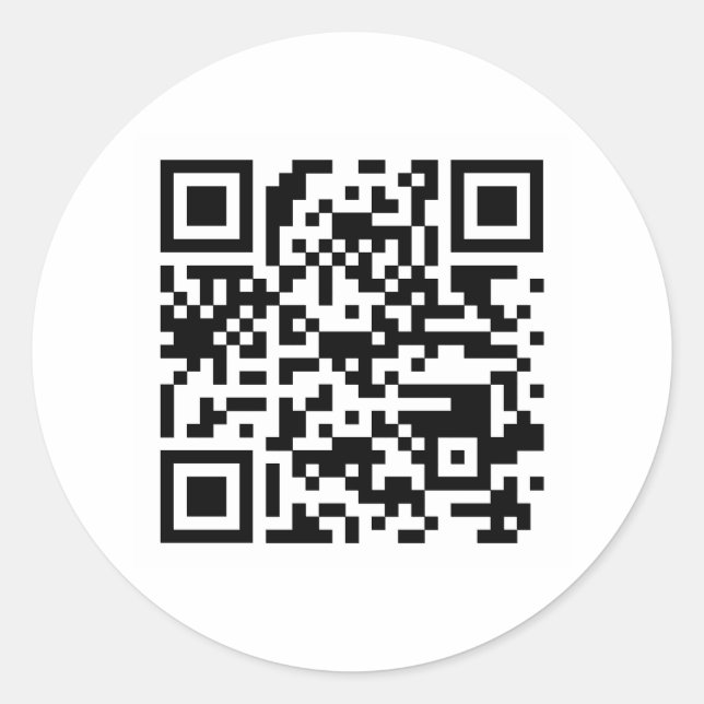 QR Code Sticker - Round (Front)