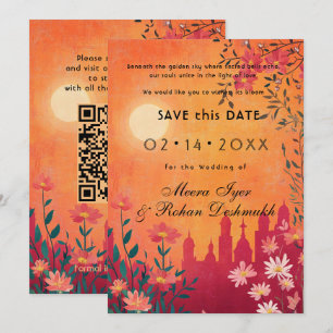 QR code Sunset Serenade Wedding Save The Date