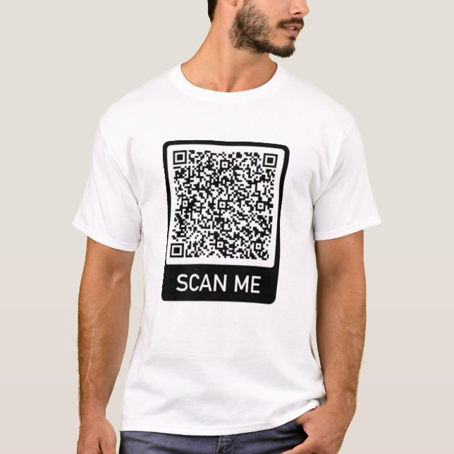 QR Code T-Shirt Scan Your Personalised Funny Gift (Front)