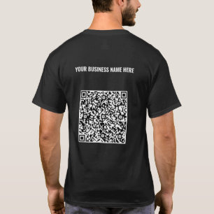 QR Code T-Shirt with Custom Business Name Text