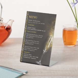 QR Code Tabletop Sign   Digital Menu pedestal sign