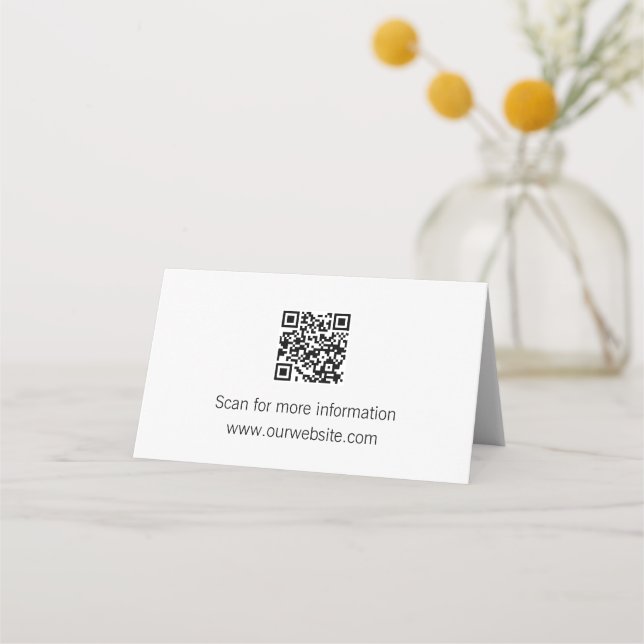 QR code Tabletop Sign Place Card (Front)